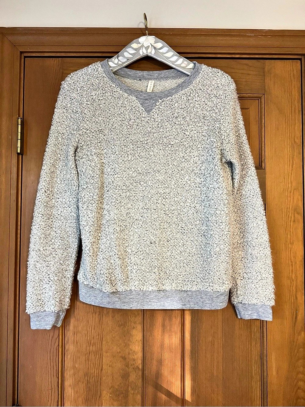 Mia & Tess Gray Crewneck Sweater